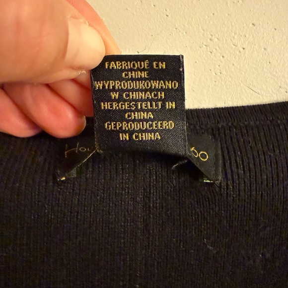 House of Harlow 1960 Black Cropped Sweater Top - Picture 3 of 6